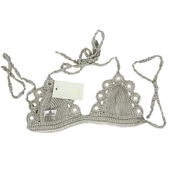 NWT Plumeria Swimwear Exuma Crochet Bikini Top - Picture 3 of 11